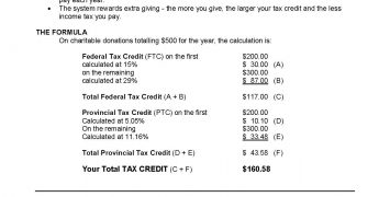 Your donations help others…the tax savings help you!