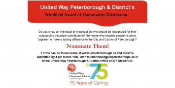 Scholfield Award of Community Distinction – Nominations now open!