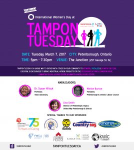 Join us for Tampon Tuesday at the Junction on March 7th 