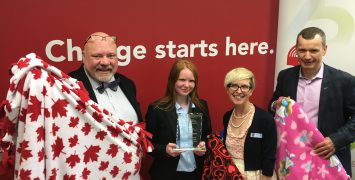 Faith Dickinson, “Cuddles for Cancer” is 2017 Scholfield Award Recipient!