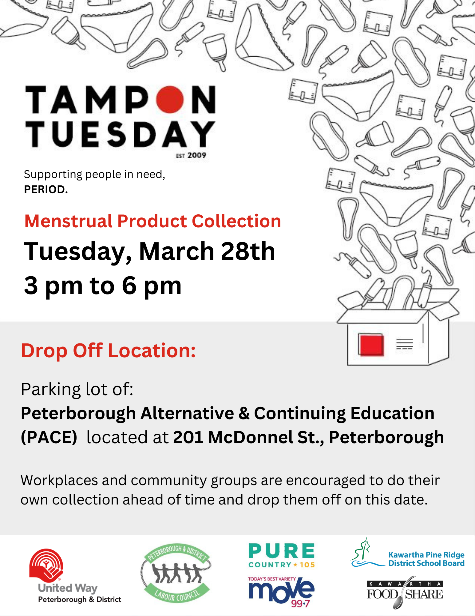 Tampon Tuesday United Way Peterborough United Way Peterborough